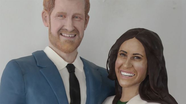 Zuckersüß: Harry und Meghan als lebensgroße Torte